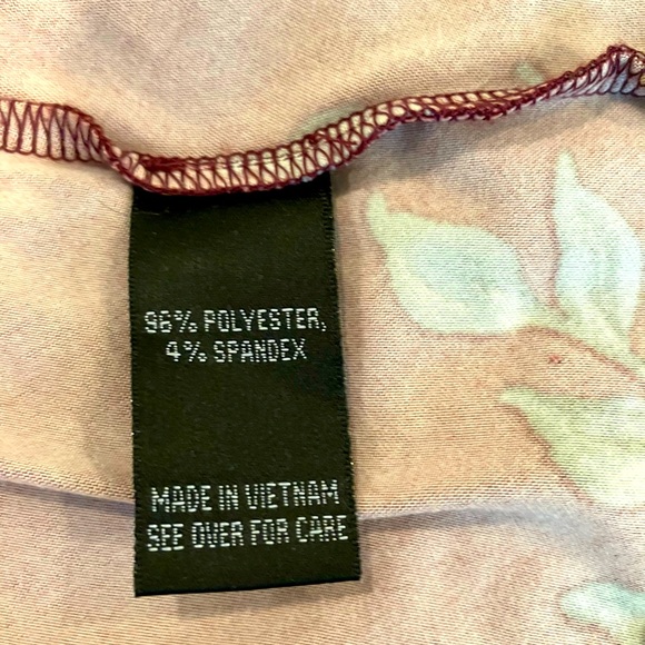 IZ BYER SIZE L WRAP V-NECK TOP W/FLAIR BELL SLEEVES, PEPLUM & TURQUOISE NECKLACE - Picture 12 of 12